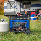 Westinghouse 4650 Peak Watt Dual Fuel Portable Generator, Remote Electric Start with Auto Choke, RV Ready 30A Outlet, Gas & Propane Powered