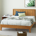 Zinus Alexis Deluxe Wood Platform Bed Frame with Headboard, Wood Slat Support, No Box Spring Needed, Easy Assembly, Rustic Pine, King