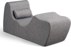 Zinus Lotus Zero Gravity Chaise Lounger, Foam Recliner for Living Room, Ergonomic Positioning for Better Relaxation, Pillow Included, No Assembly, Dark Grey