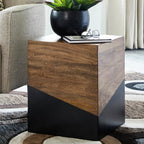 Signature Design by Ashley Trailbend Eclectic Accent End Table, Brown & Gunmetal