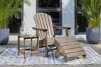 Signature Design by Ashley Sundown Treasure Outdoor Patio HDPE Weather Resistant End Table, Brown