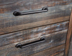 Signature Design by Ashley Drystan 6 Drawer Dresser, Pre-Assembled Convenience, Engineered Wood Construction for Bedroom Storage, Rustic Brown and Multi, 59" W x 16" D x 37" H