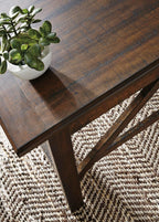 Signature Design by Ashley Baldridge Home Office Desk With Drawers, Rustic Industrial,Wood Construction, Smooth-Gliding Storage for Workspaces, Ideal for Home Offices, Brown