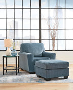 Signature Design by Ashley Cashton Modern Upholstered Chair, Blue