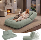 Human Dog Bed, Lazy Sofa Couch, Plush Floor Gaming Chair,5 Adjustable Position, sit, Sleep, fold, Suit to Put in Bedroom, Living Room,Space Saving Design (Gray)