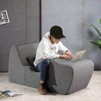 Zinus Lotus Zero Gravity Chaise Lounger, Foam Recliner for Living Room, Ergonomic Positioning for Better Relaxation, Pillow Included, No Assembly, Dark Grey