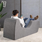 Zinus Lotus Zero Gravity Chaise Lounger, Foam Recliner for Living Room, Ergonomic Positioning for Better Relaxation, Pillow Included, No Assembly, Dark Grey